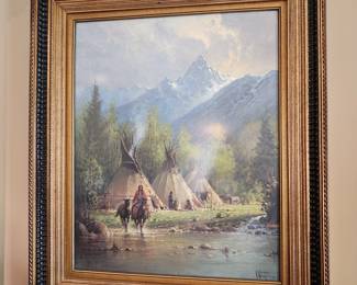 Teton Valley Print...Signed G. Harvey...COA