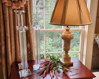 Alabaster Lamp (pair available) 