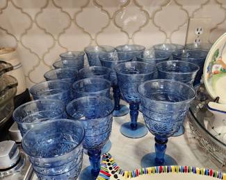Blue Stemware