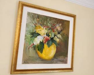 Lovely Floral Oil on Canvas by Karen Lawrence