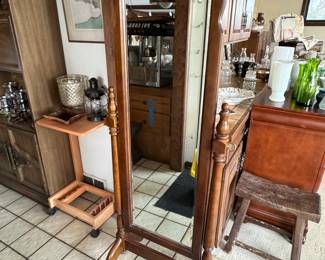 Beveled Square Floor Mirror