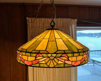 Mid Century Modern Tiffany Style Hanging Light