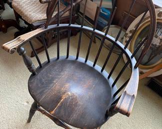 Dark Oak Windsor Arm Chair