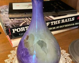 Purple/Green Pottery Vase