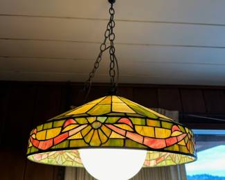 Mid Century Modern Tiffany Style Hanging Light