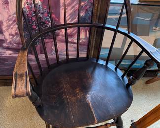 Dark Oak Windsor Arm Chair