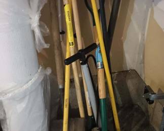Assortment of Rakes, Shovels