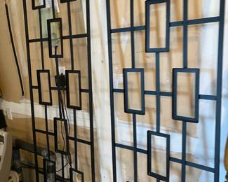 Two Black Contemporary Classical Trellises