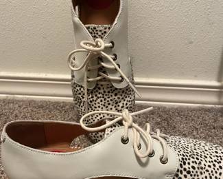 Rollie Womens Shoes - Sidecut Leopard-Printed Oxford Loafers 