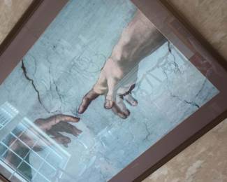 Print of Adam's Creation by Michelangelo 