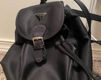 1990S Guess Black Nylon Backpack
