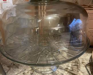 Glass Pedestal Cake Stand with Cover