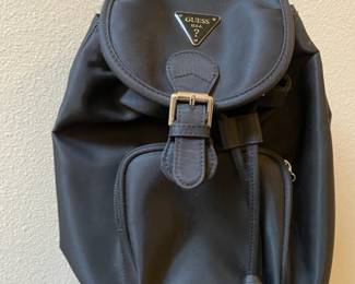 1990S Guess Black Nylon Backpack
