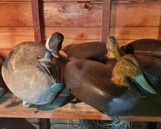 Vintage Wood Carved Decoys by Neil Smith and Others