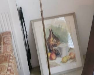 Floor Lamp, Fireplace Utensils, Art