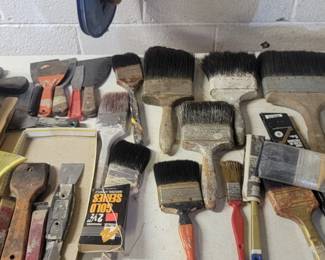 Paint Brushes, Scrapers, Supplies