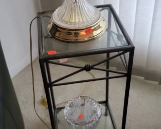 Side Table Metal and Glass