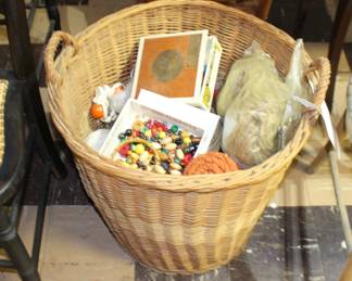 Basket is Separate Group of Macrame Supplies