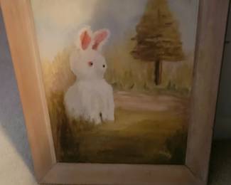 Art Rabbit in Field