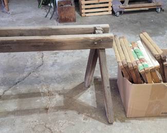 Wood Working Bench and Small Camping Stools