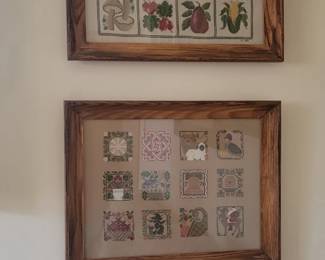 Framed Stitchery, Needlepoints