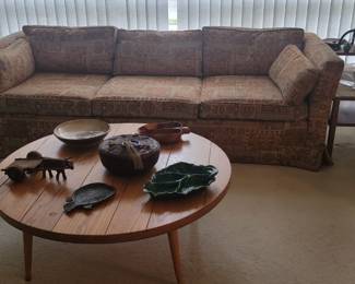 Coffee Table, Decorator Items, Basket, Cart, Cast Fish, Bowls, Sofa
