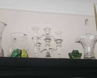 Floral and Candle Holder, Pitchers, Glassware