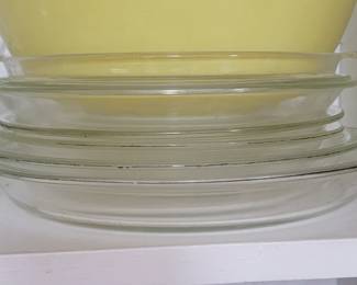 Pyrex Yellow Bowl, Pie Plates