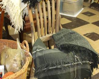 Lap Throws, Blankets, Vintage Chair