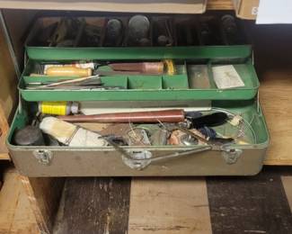 Fishing and craft tools and stained glass tools