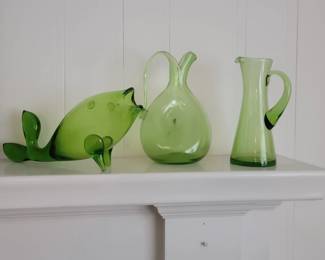 BLENKO Glass Fish, Pitchers