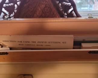 Lettering Kit and Wood Carved Tray Dish