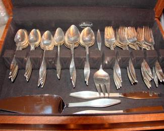 92 pcs. Reed & Barton Lark Mid Century Sterling Flatware