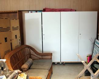 Garage Storage Cabinets, Wicker Settee