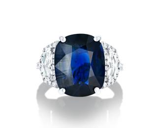 Lot 8062 Unheated Blue Sapphire Ring  GIA Certified