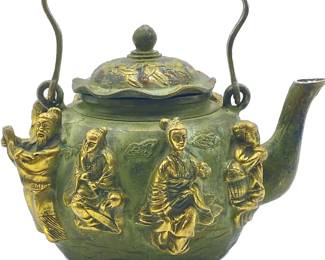 Lot 240 Bronze Teapot.