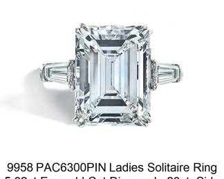 Lot 9958 Emerald Diamond Ring 5.02ctGIA Certified