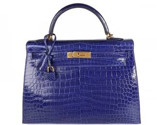 Lot 186 Hermes Kelly Crocodile Bag