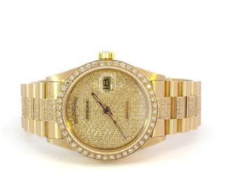 Lot 8048 Rolex Presidential Watch with Diamonds