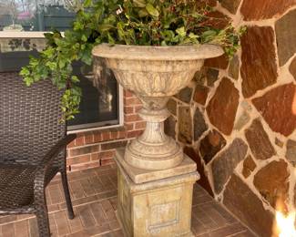 Concrete Urn on Piller
