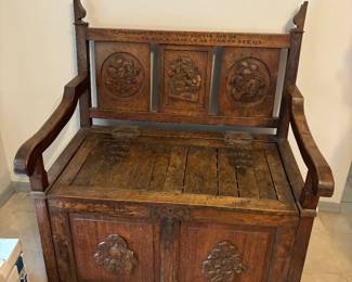 Monk bench 41.5x25
48 tall
Floor to seat 23 $500