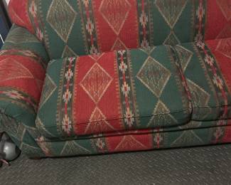 Rainbow colored sofa 