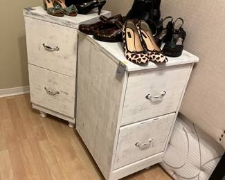 A pair of file cabinets