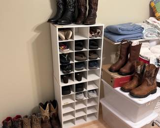 Shoes, work boots and cowboy boots