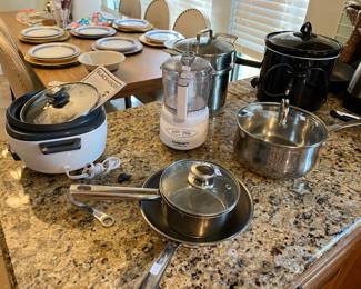 Stainless cookware and small appliances