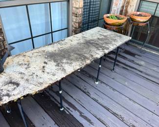 Granite slab table