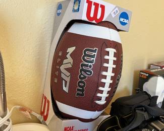 Excellent Wilson leather football in box