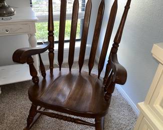 Wood rocking chair