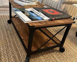 Iron & wood coffee table