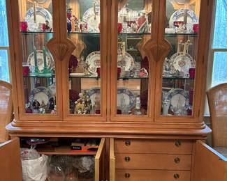 Bernhardt Double China Cabinet, Lighted.  Measures 72W 18D 84H. Excellent condition. --- $375